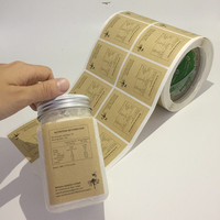 Étiquette alimentaire personnalisée, autocollant imperméable en BOPP PVC, rouleau d'autocollants pour l'emballage, étiquettes de parfum, impression de marque personnalisée