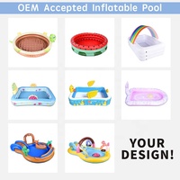 P&D Nouvelle grande piscine gonflable en PVC 255x182x104CM Piscines à éclaboussures Design canard jaune et éléphant Extérieur Adultes Enfants' Natation
