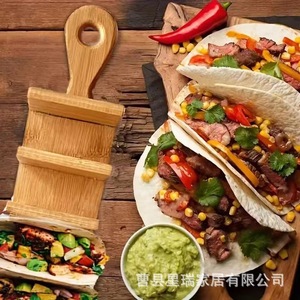 Taco <b>Stand</b> Wooden Bamboo Taco Holder Reusable For Party Food Serving Tray Natural Wood Color - Product Image 3