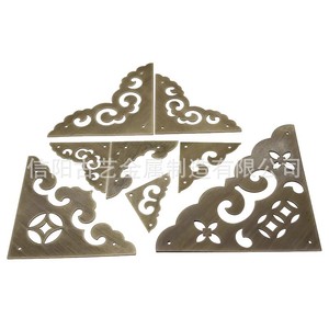 Ferrure décorative d'angle en laiton style ancien J-77, nouveau style chinois, pour porte de meuble, en cuivre - Product Image 5