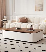 Ensemble meuble TV et table basse moderne pour salon, chambre, salle à manger, plateforme de rangement domestique en bois, couleur personnalisable, luxe léger