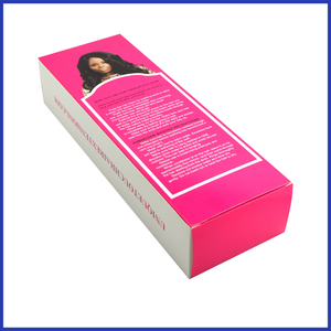 Boîtes d'emballage pour perruques en papier d'art biodégradable couleur CMJN avec lamination mate et gaufrage, pour la vente flash - Product Image 3