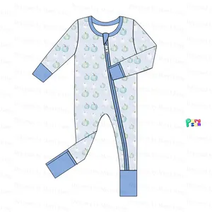 100% Algodón de bambú Estilo popular Mamelucos de bebé Pijamas para recién nacidos-Puresun