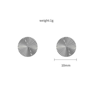 Geometric Fan-Shaped Stud Earrings 316 Titanium Steel Gold Electroplated Colorfast Simple Design Fashion Jewelry - Product Image 3