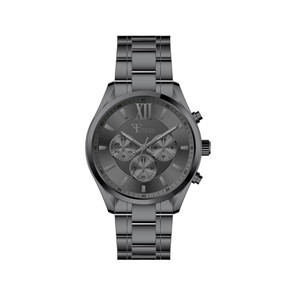 Reloj de cuarzo de metal de 44 mm para hombre, estilo informal de negocios, apto para múltiples ocasiones, ancho de correa de 22 mm, acabado de metal pulido. - Product Image 1