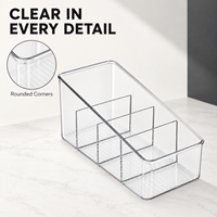 Boîte de rangement pour maquillage en plastique transparent à 4 niveaux, organiseur de cosmétiques de bureau, tiroir pour fards à paupières, rouges à lèvres, soins de la peau