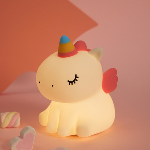 Veilleuse LED mini <span class=keywords><strong>licorne</strong></span> rechargeable, lumière blanche chaude, <span class=keywords><strong>lampe</strong></span> de <span class=keywords><strong>chevet</strong></span> pour chambre d'enfant, contrôle tactile, <span class=keywords><strong>lampe</strong></span> de nuit pour bébé en silicone - Product Image 6