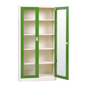 Armoire de remplissage d'étagère de bureau bon marché avec 2 portes en verre battantes Meuble De Rangement Pour <span class=keywords><strong>Burea</strong></span> - Product Image 4