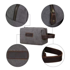 BSCI factory canvas custom travel <b>makeup</b> Toiletry cosmetic <b>bag</b> - Product Image 1