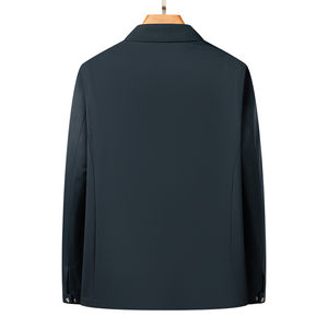 เสื้อแจ็กเก็ตผู้ชายสำหรับฤดูใบไม้ผลิเสื้อแจ็กเก็ตพ่อวัยกลางคนและวัยทำงานมีปกบางระบายอากาศและใส่สบาย - Product Image 4