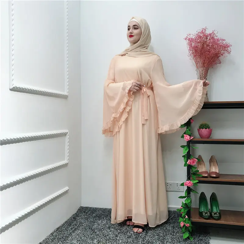 Mới Nhất Abaya Thiết Kế Thời Trang Voan Vải Hồi Giáo Abaya