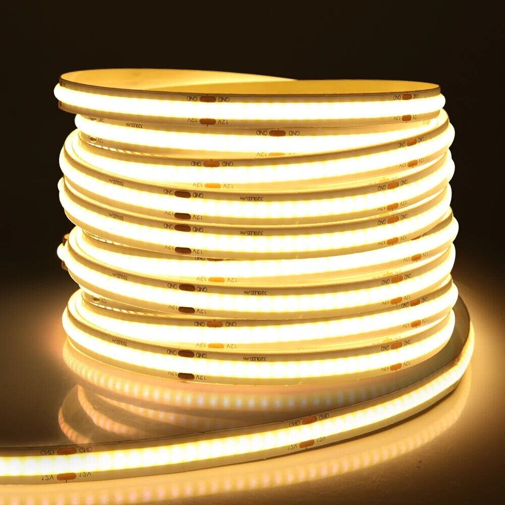 12/24V Flexible LED Strip Warm White Ambient Lighting for Bedrooms & Gaming Rooms Perfect for Smart Home Lighting Projects