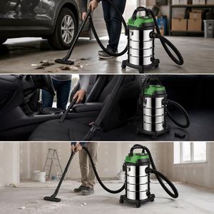 Aspirateur souffleur 3-en-1 K-D/W Cyclone en acier inoxydable 20L/25L pour nettoyage humide/sec, outil électrique puissant pour voiture et maison - Product Image 3