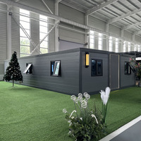 Casa Modular Prefabricada de Diseño Moderno con 3 Dormitorios, Casa Contenedor de 40 pies, Expandible y Plegable, Apartamento Hotel, Panel Sándwich de Acero con Certificación CE