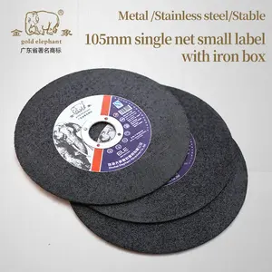 Gold Elephant Chinese Version Grinding Disc Iron Box Packing 4 Inch 105mm Single Net Super Thin Cutting Discs For Metal