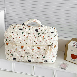 Bolsa de maquillaje con diseño de muñeco de nieve, bolsa de cosméticos con diseño de oso y árbol de Navidad, bolsa organizadora grande de viaje para <span class=keywords><strong>mujer</strong></span> - Product Image 3