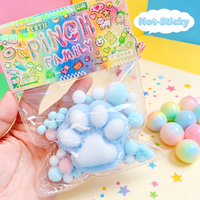 Jouet Squishy Patte de Grand Chat Floqué, Jouet Anti-Stress Mochi en TPR Non Collant, Jouet Kawaii Coloré pour Soulager le Stress, Idéal pour Collection ou Cadeau