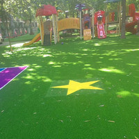 Meisen Niedriger Preis Kunstrasen 25mm 30mm für Kinderspiel platz Outdoor Green Garden Patio Dach Landschaften Bunter Gras Teppich