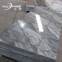 Panneau UV de mur 3D de feuille à haute brillance décorative de PVC de marbre pour d'intérieur