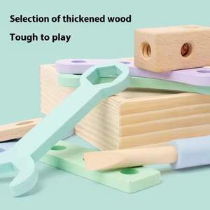Nouveaux jouets éducatifs en <span class=keywords><strong>bois</strong></span> Montessori pour enfants, outil de serrage de vis en <span class=keywords><strong>bois</strong></span> à faire soi-même, boîte de transport, puzzle en <span class=keywords><strong>bois</strong></span> pour garçons et filles - Product Image 5