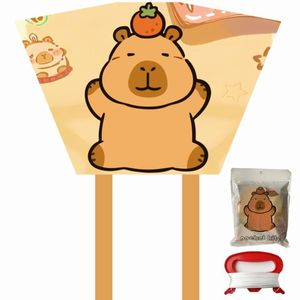 Mini cerf-volant de poche pliable, ensemble complet avec corde et poignée, motif animal de dessin animé mignon, cerf-volant portable pour enfants, jouet de plage - Product Image 1