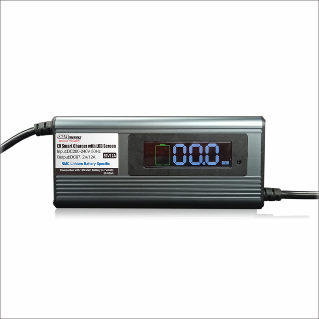 48V/60V/72V 15A Aluminum Alloy High-Power Smart Charger for Ternary Lithium Batteries-Safe & Efficient for Cars & Scooters