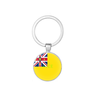 Porte-clés artistique personnalisé drapeau national de la Dominique, porte-clés en métal double face sur mesure pour la vente en gros aux boutiques de cadeaux