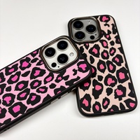 Étui de protection en velours Sense Plus de haute qualité pour iPhone 13/14/16 étui de téléphone anti-chute imprimé léopard décontracté Compatible avec poignée de téléphone
