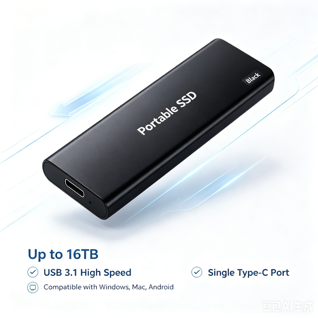 Wholesale High Speed Type-C 128GB 240GB 480GB 1TB 2TB 4TB SSD Metal External Hard Drives for Computer Mobile Phone