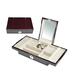 De Lujo cerradura brillante laca caja de regalo de madera reloj de la joyería caja de almacenamiento - Product Image 2