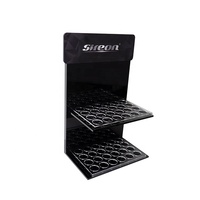 Présentoir de stockage des huiles essentielles, 2 niveaux, organisateur de stockage des huiles essentielles, comptoir en acrylique, CBD, support pour 24 bouteilles, noir