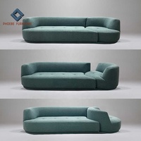 Canapé sectionnel moderne haut de gamme en tissu Bordone avec fauteuils pivotants, fabricant de meubles à Foshan
