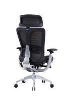 Chaise de bureau ergonomique en cuir moderne avec dossier haut et cuir rafraîchissant pour le patron, l'école de jeux vidéo et l'hôtel