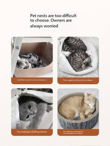 Bestverkochte Draagbare Cartoon Alles-In-Één Kip Beddoos Alle Seizoenen Rechthoek Bont Verwijderbare Wasbare Verstoppertunnel - Product Image 6