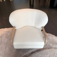 Chaise de loisirs ergonomique en tissu moderne avec structure en bois massif, ensemble de chaises pour salon, salle à manger, bureau à domicile, chambre, hôtel, villa