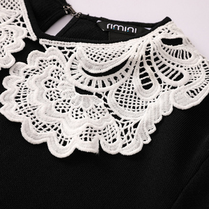 Maglione Pullover da Donna Personalizzato all'Ingrosso, Sottile ed Elegante, con Colletto in <span class=keywords><strong>Pizzo</strong></span> e Cuciture, a Maniche Lunghe, Lavorato a <span class=keywords><strong>Maglia</strong></span>, Girocollo - Product Image 5