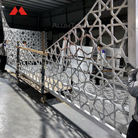 Panneaux de bardage mural en aluminium découpés au laser Alumtimes Mashrabiya, imperméables, pour façade extérieure, revêtement mural 3D