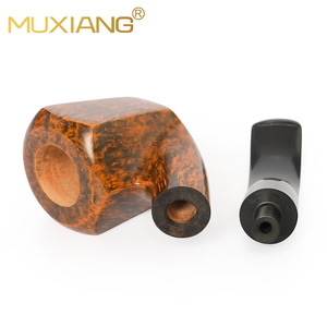 Muxiang Tobacco Pipe Bent Type Solid Wood Briarwood Handcrafted For Men Smoking Pipe - Product Image 3
