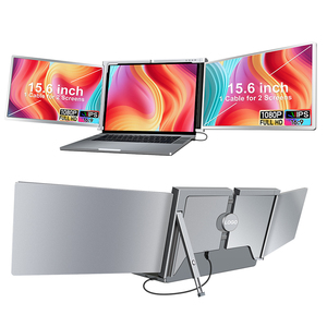 Moniteur triple écran 15,6 pouces pour ordinateur portable, solution triple écran portable et compacte pour Windows et Mac - Product Image 1
