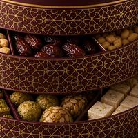 Boîte cadeau ronde pour Ramadan, boîte à bonbons en papier, boîte d'emballage cylindrique à plusieurs niveaux pour noix, logo personnalisé