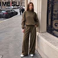 Ensemble veste athlétique zippée color block et pantalon coupe ample, haute extensibilité, coupe-vent, vêtements de sport d'extérieur, design personnalisé