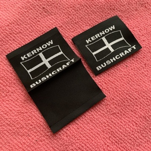 Loop Fold <span class=keywords><strong>Black</strong></span> Damask Woven <span class=keywords><strong>Label</strong></span>, etiqueta de ropa con nombre de empresa con MOQ bajo - Product Image 4