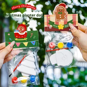 Poupée <span class=keywords><strong>en</strong></span> plâtre à graffitis <span class=keywords><strong>de</strong></span> Noël, enfants <span class=keywords><strong>de</strong></span> <span class=keywords><strong>maternelle</strong></span>, bricolage, peinture à la main, petit cadeau pour étudiants chinois - Product Image 1