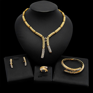 Zhuerrui Set di gioielli africani di <span class=keywords><strong>alta</strong></span> qualità Set di gioielli placcati in oro italiano Fashion Lady Dubai Style Set di gioielli HD20072014 - Product Image 3