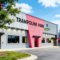 Parque de Trampolines de Gran Tamaño con Estructura de Acero Profesional, Cumple con la Normativa ISO y Garantiza la Calidad, Ideal para Baloncesto