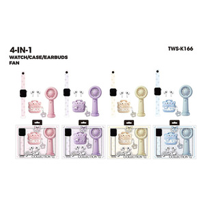 Écouteurs sans fil TWS K166 BT 5.4 avec étui Macaron Chat et montre - Product Image 5
