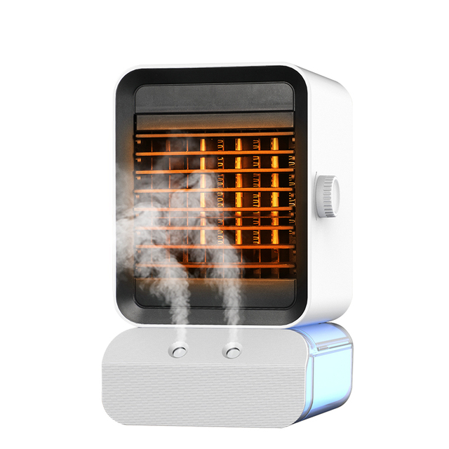 Mini Portable Air Conditioner Air Cooler Fan Water Cooling Fan Air Heater Mobile Cold and Hot for Home Office