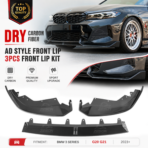 Divisor Delantero <span class=keywords><strong>de</strong></span> 3 Piezas Estilo AD <span class=keywords><strong>de</strong></span> Fibra <span class=keywords><strong>de</strong></span> Carbono Seca para BMW Serie 3 G20 G21 LCI 330i M340i M Sport Bumper <span class=keywords><strong>2023</strong></span>-2026 - Product Image 1