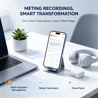 Développement d'applications mobiles personnalisées pour la traduction IA, avec des notes de réunion IA, une cartographie intelligente et la synchronisation cloud