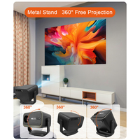Projecteur intelligent Flyin 500 ANSI, résolution native 1080P, lampe LED, Android 13, WiFi sans fil, LCD, mini cinéma portable intelligent